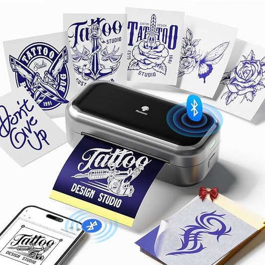 Phomemo TP31 Tattoo Stencil Printer, Mini Tattoo Printer with 30pcs Transfer Paper,Bluetooth Tattoo Machines Printers for Tattoo Beginners & Artists, Compatible with Tablet,Smartphone