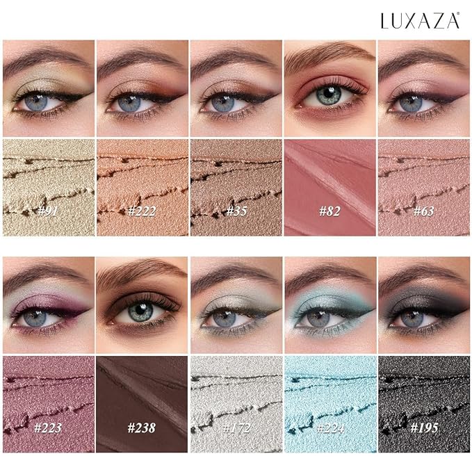 10PCS Neutral Eyeshadow Stick Makeup Set, Matte Cream Eye Shadow Eyeliner Brightener Pencil Crayon - J1 Mint Chocolate