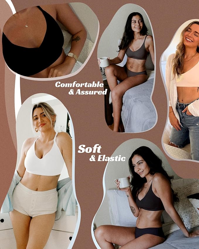 HORISUN Comfortable Seamless Full Coverage Bra for Women Wireless Bras with Soft Support Regular and Plus Size