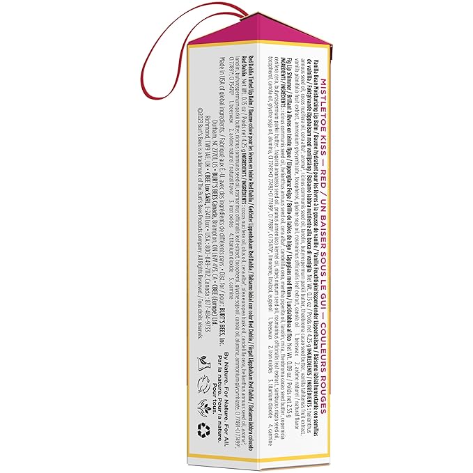 Burt's Bees Mistletoe Kiss Gift - Red (Vanilla Bean)