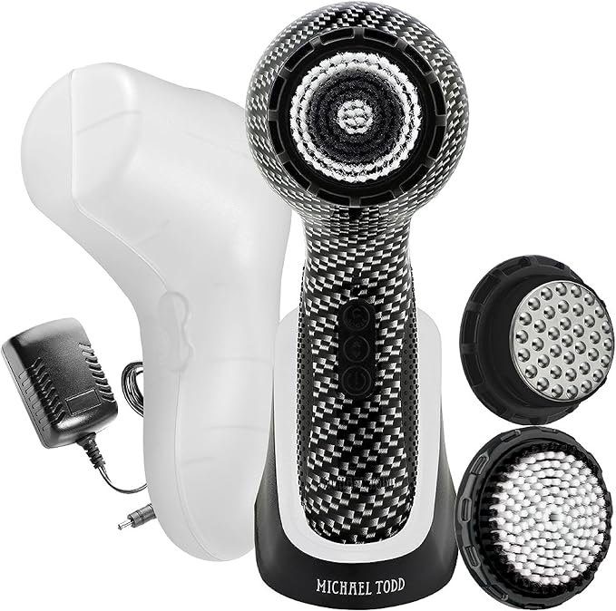 Michael Todd Beauty - Soniclear Elite - Facial Cleansing Brush System - 6-Speeds - Face Cleansing Brush & Exfoliating Body Scrubber