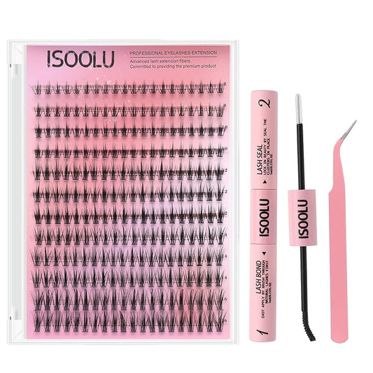 Fairy Lash Clusters Manga Individual Lashes C Curl Wispy Eyelash Clusters WideSpan Eyelash Extension Kit with Lash Bond and Seal Wet-Look Spiky Cluster Lashes (Anime Lash Clusters Kit)