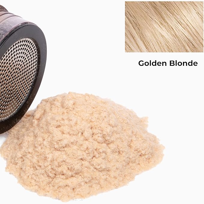 Hair Building Fibers. Cover Bald Spot and Thinning Hair. All-Natural, Plant-Based (Trial Size, 10-Day Supply). Golden Blonde