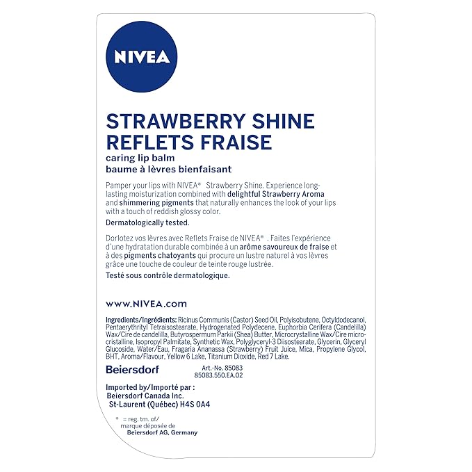 Nivea Lip Care Strawberry 4.8 G