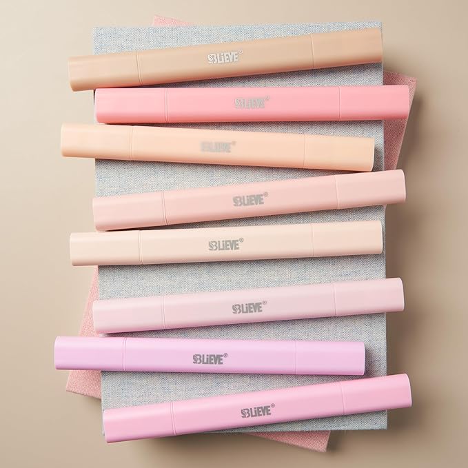 BLIEVE- Aesthetic Bible Highlighters No Bleed Through Assorted Colors, Cute Highlighter Dual Tip For Journaling Supplies And School Accessories, Bible Highlighters And Pens No Bleed (ROSES)