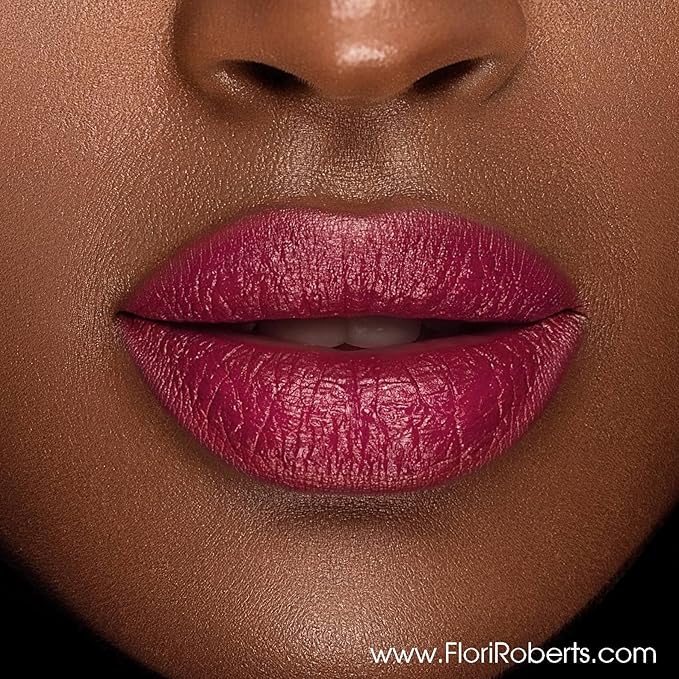 Flori Roberts Luxury Lipstick, Vibrant Lip Makeup for Women of Color or Deeper Skin Tones, Demi-Matte Texture, Hydrates and Conditions Lips