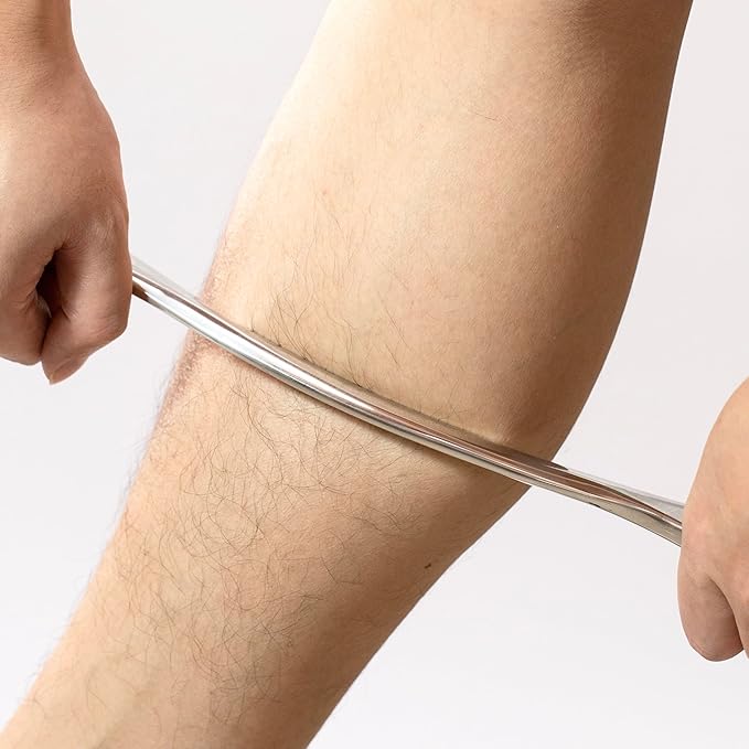 Gua sha Tool Stainless Steel gua sha-Set 4pcs -iastm Tool Gussha Massage Tool Muscle Scraping Tool for Soft Tissue Therapy and Reduce Arms,Back, Legs, Shoulder Muscle Pain(H1)…