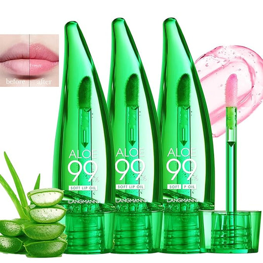Lip Balm, 3PCS Aloe Vera Long Design,
