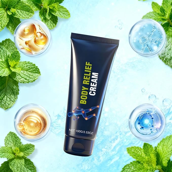 2Pcs Body Relief Cream, with Capsaicin & Arnica, Fast Absorption, Mild & All Natural for Hands, Legs, Waist, Joints, and Shoulders