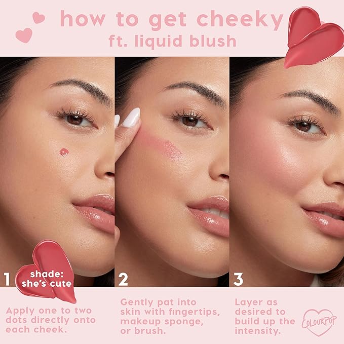 ColourPop Weightless Liquid Blush - Hydrating, Liquid Blush for Cheeks - Glowy Summer Makeup with Hyaluronic Acid for a Healthy Glow - Designed with a Doe Foot Applicator - Royal Flush (0.30 oz)