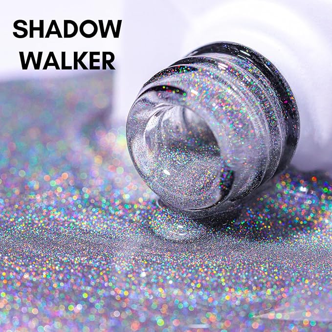 Makartt Rainbow Cat Eye Gel Nail Polish: Glitter Universal 9D Holographic Sparkly Soak Off Gel UV/LED Manicure with Magnet Stick for Nail Art Designs 10ml