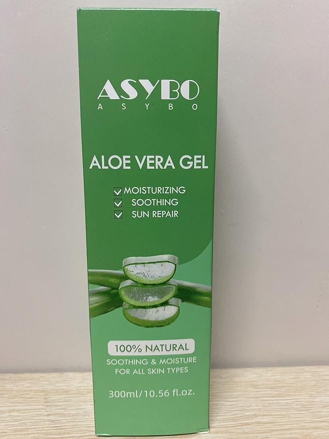 300 ml Aloe Vera Gel, 100% Natural Pure Aloe Vera Hydrating Facial Cream, Soothing & Moisturizing, After Sun Care, Reduce Acne, Repair Scars, Suitable for All Skin Types