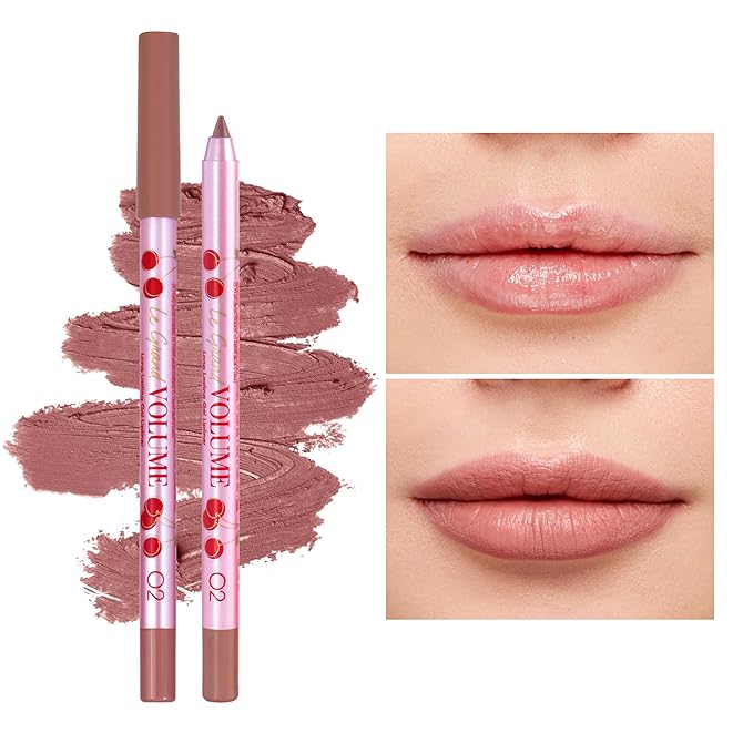 Vivienne Sabó Gel Lipliner Le Grand Volume – Long-Lasting Smudge-Proof Lip Liner & All-Over Lip Color, Creamy Precision Formula, Hydrating & Comfortable Wear, 02 Warm Nude