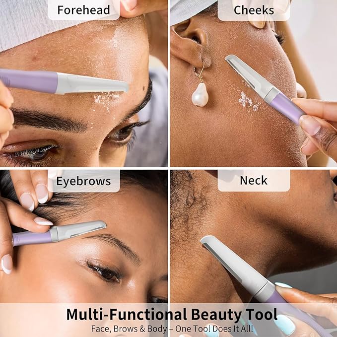 BULIMICA Dermaplane Razor Blades, Dermablade, Safe and Effective Removal Women Facial Peach Fuzz, Gentle Skin Exfoliation Blades, 8 Long Dermaplaning Blades