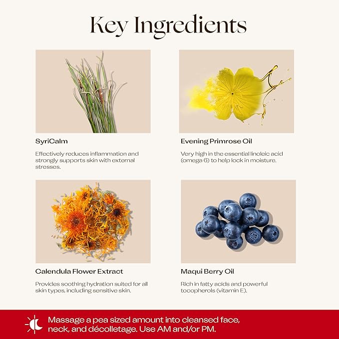 Trilogy Very Gentle Moisturising Cream, SyriCalm & Hyaluronic Acid for Sensitive Skin, 2.0 fl oz