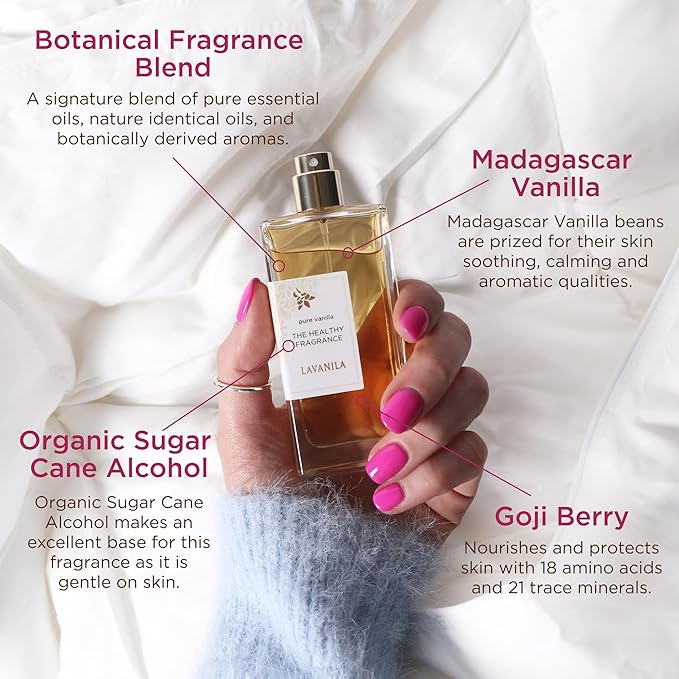 Lavanila Pure Vanilla Perfume for Women, 3.4 Fl Oz - Pure Madagascar Vanilla Fragrance, Clean and Natural Eau de Parfum Made In USA