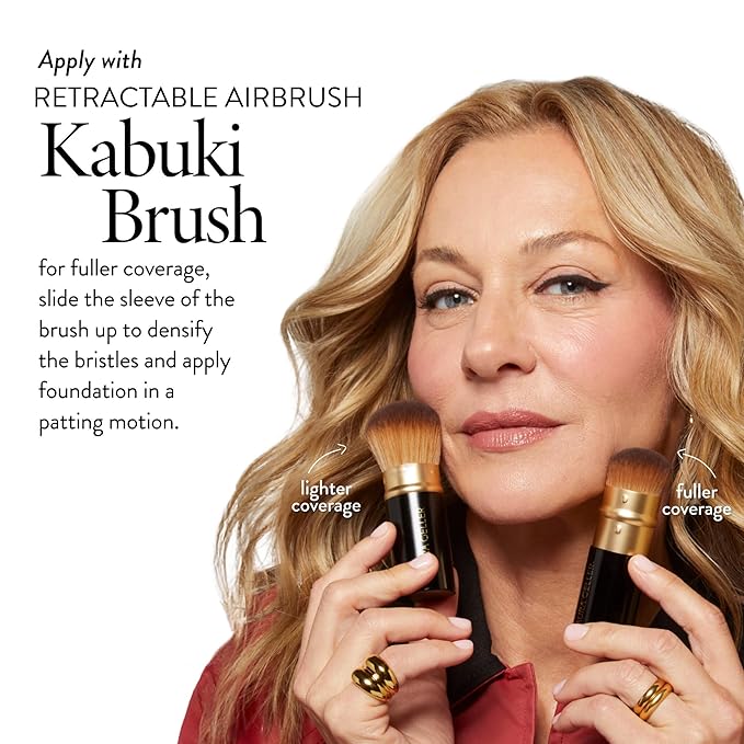 LAURA GELLER NEW YORK Award-Winning Baked Balance-n-Brighten Color Correcting Powder Foundation - Toffee - Buildable Light to Medium Coverage - Demi-Matte Natural Finish