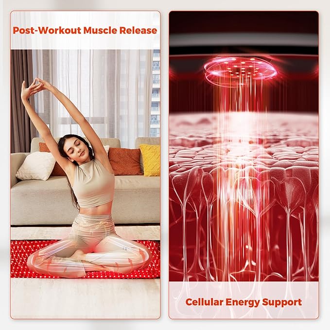 Infrared Red Light Therapy Full Body Mat- 2052 pcs SMD 5050 LED Chips - 660nm & 850nm Wavelengths, Pain Relief, Enhances Recovery, Whole Body Care, Sleep Improvement & Energy Boost