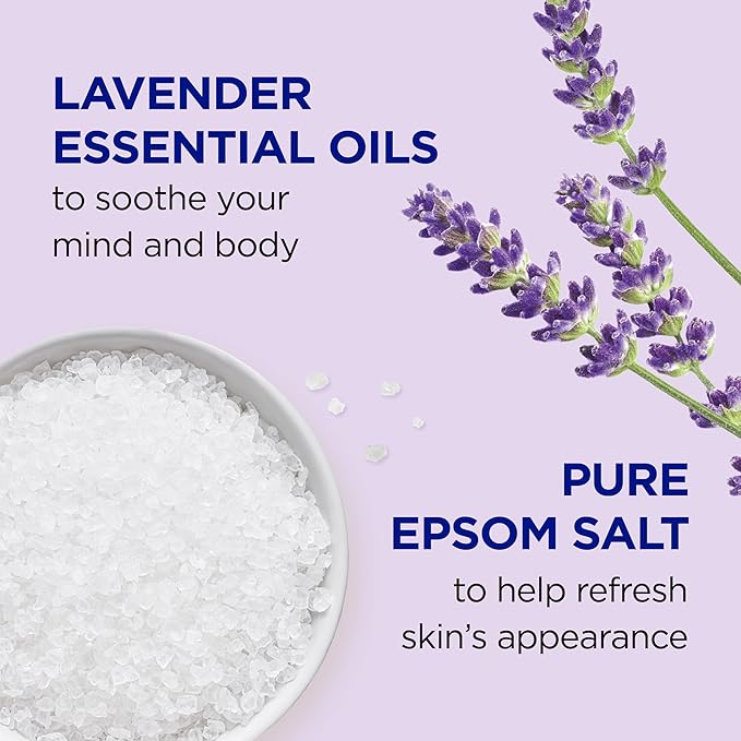 Dr Teal's Foaming Bath with Pure Epsom Salt, Soothe & Sleep with Lavender, 34 fl oz (Pack of 2)