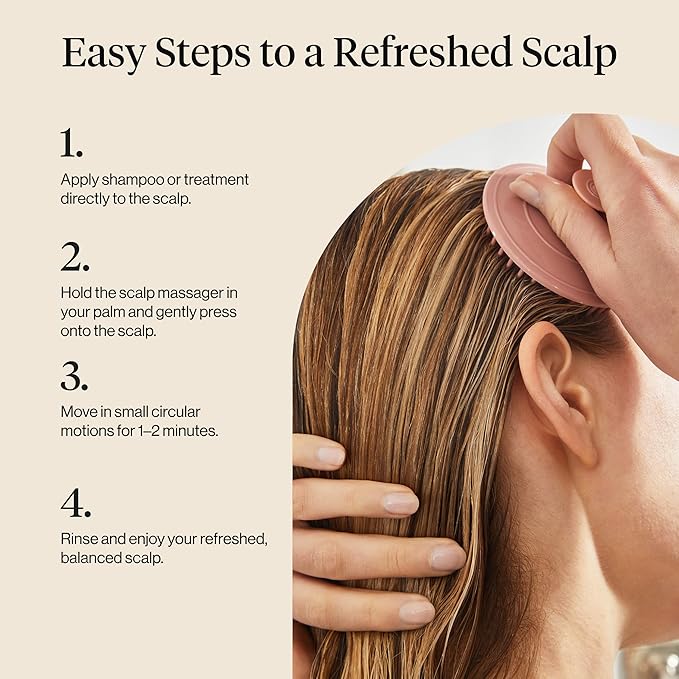 Kitsch Scalp Massager for Hair Care - Scalp Scrubber, Shampoo Brush & Exfoliator for All Hair Types - Relaxing & Exfoliating - Terracotta