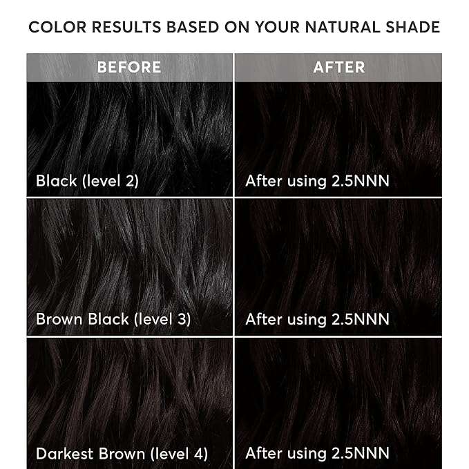 Madison Reed Radiant Hair Color Kit | 2.5NNN Soft Black (Parma Black) for 100% Gray Hair Coverage | Salon Quality Permanent Hair Dye | PPD-Free & Ammonia-Free | (Packaging May Vary) 1 Pack