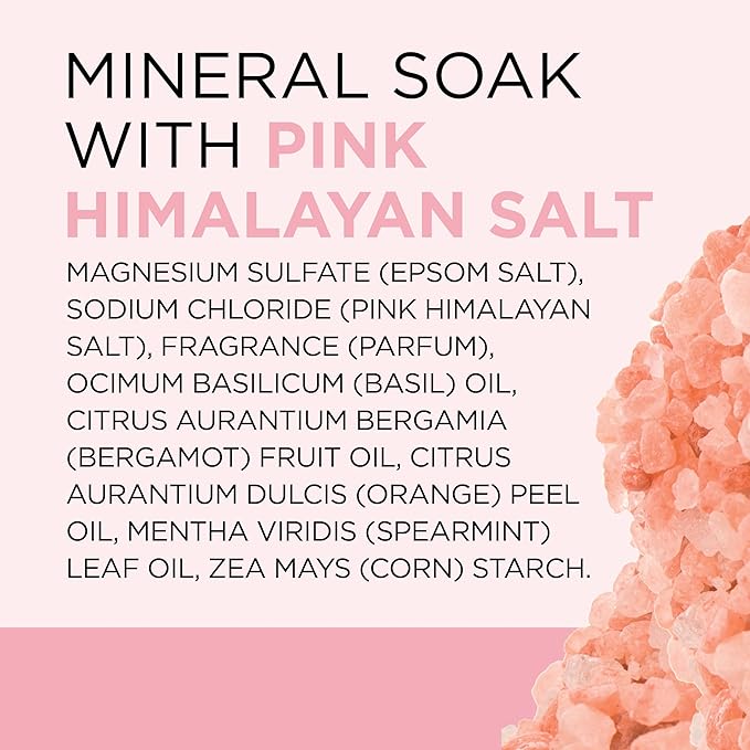 Dr Teal's Salt Soak with Pure Epsom Salt, Restore & Replenish with Pink Himalayan Mineral, 3 lbs (Pack of 2)