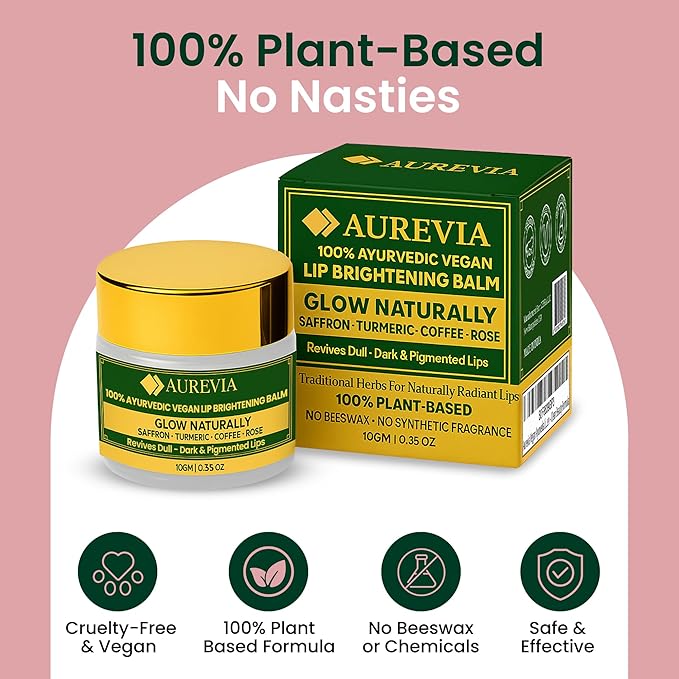 Vegan Lip Balm for Dull, Dark & Smokers' Lips | Naturally – Hydrating & Moisturizing - Antioxidant-Rich