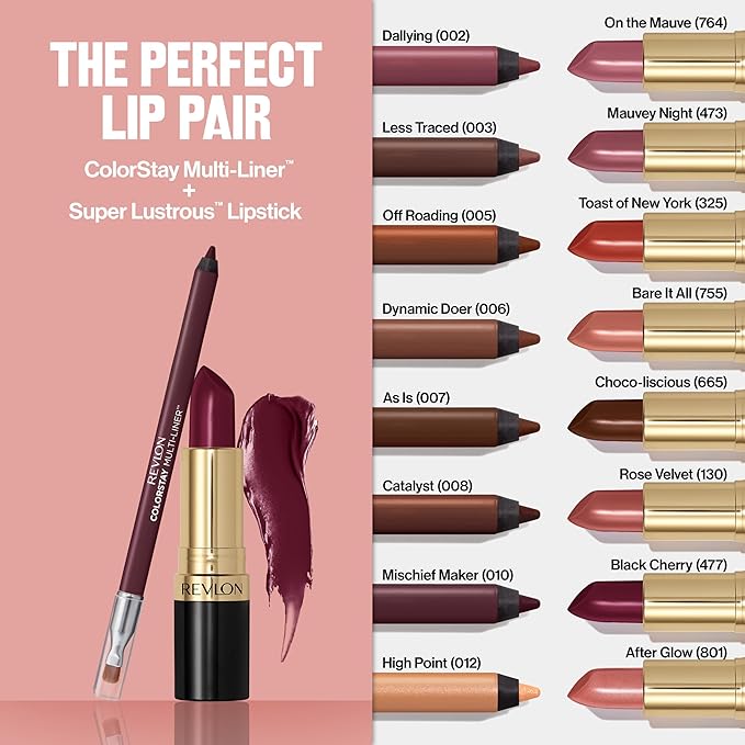 Revlon ColorStay Multi-Liner, Creamy Formula, Multiuse For Lips, Eyes & Face, Stocking Stuffer for Women, 012 High Point