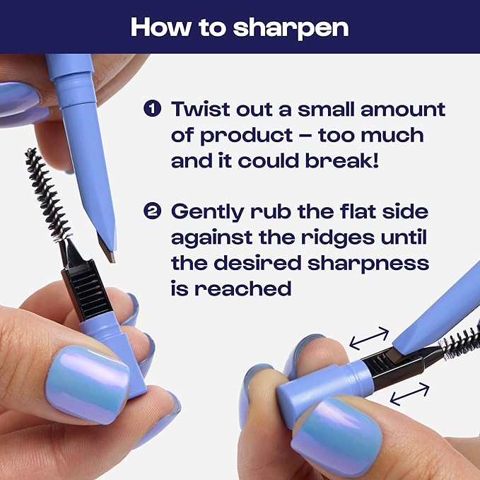 ALLEYOOP Swift Eyebrow All-In-1 Brow Definer with Built-In Sharpener & Spoolie Brush, Water & Smudge Resistant and Eyebrow Pencil for Women, Natural Matte Finish, Vegan, Cruelty-Free (Dark Brown)