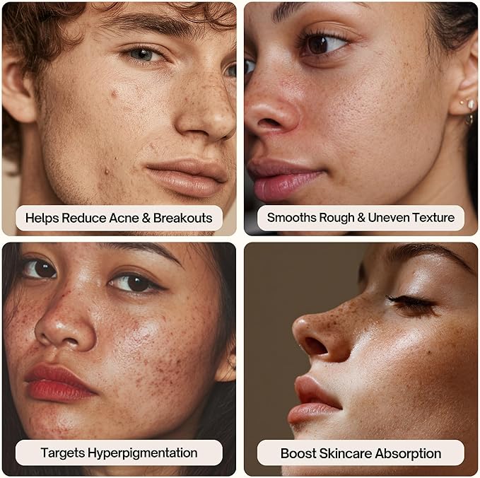 Heart Face Clean Pro⁺ Electric Facial Cleansing Brush - Silicone Facial Scrubber for Acne - IPX7 Waterproof, Rechargeable Exfoliator with Slip-Free Grip & 3 Speed Settings - Phthalate-Free - Jet