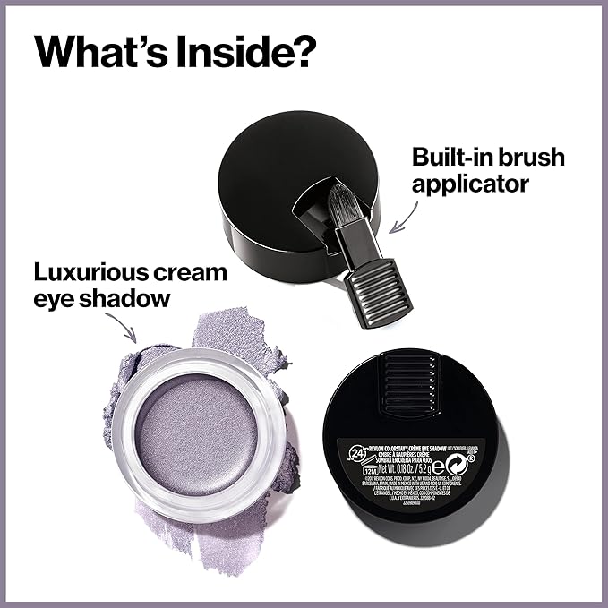 REVLON Crème Eyeshadow, ColorStay 24 Hour Eye Makeup, Highly Pigmented Cream Formula in Blendable Matte & Shimmer Finishes, 750 Vanilla, 0.18 Oz