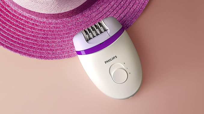 Philips Satinelle Essential Corded Compact epilator Incl. Bikini Trimmer, Brp505/00, 1 Count