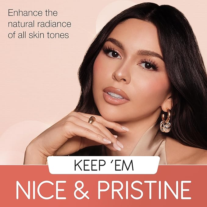 Ardell Nail Addict Naked Pristine, Press On Nails, Short Round Shape, Nail Kit, 1-Pack