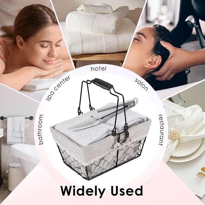 Hot Towel Caddy with Clip Set, Specifically Designed for Salons Spas Homes and Bathrooms to Store Heated Towels, Can Hold Approximately 10 Pieces, Hot Towel Warmer Essential