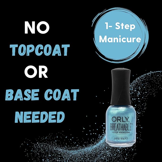 Orly Melting Point Turquoise Vlue Shimmer Nail Polish | Long-Wearing, Full Coverage Formula with Gripper Cap | Vegan & Cruelty-Free (Having A Smeltdown)