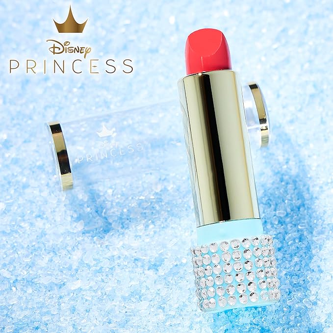 Belle Maison Disney Cosmetic Makeup Set, Makeup Essential Collection, Princess Cinderella - Includes 4pc Lip Gloss, 4pc Lipstick, 60ct Facial Cleansing Wipes (2pk)