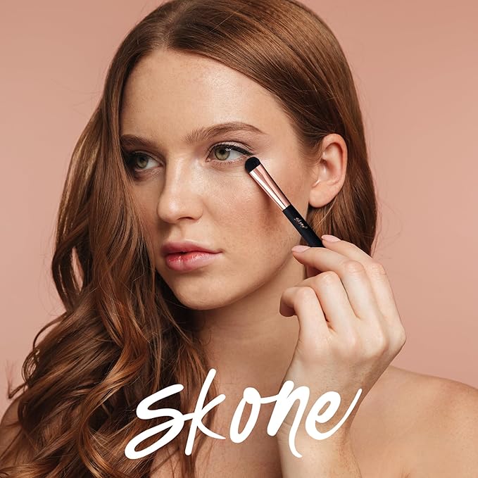 Skone Cosmetics | Professional Grade Makeup Brush | Eye Shadow | Eyebrows | Primer | Smudger | Nylon Brush (Large Shadow Brush)
