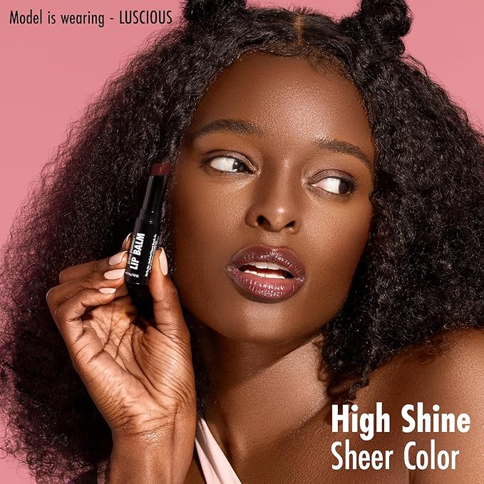 Black Radiance Beyond A Pout Plumping Lip Balm, Moisturizes & Conditions with a Blend of Botanical Oils & Hyaluronic Acid For a Glossy Finish, Vegan, Cruelty-Free - Luscious