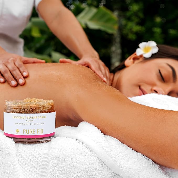 Pure Fiji Coconut Sugar Body Scrub, Guava (10.14 Oz /300ml)