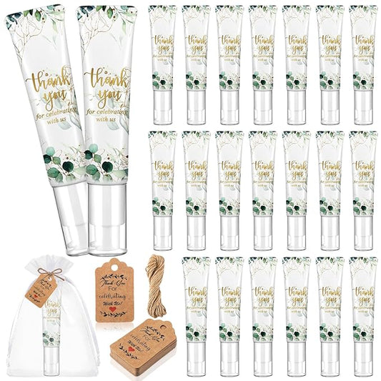 24 Set Travel Size Sunscreen Gifts for Wedding Favor Bridal Shower Mini Sunscreen Lotion 1 oz SPF 30 Water Resistant Sunscreen Lotion with Organza Bag and Tag Thank You for Celebrating with Us