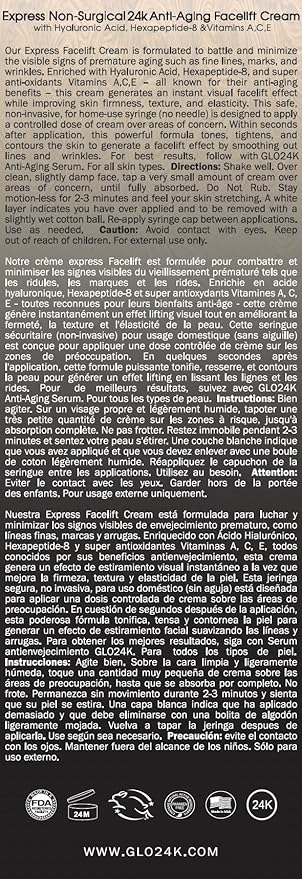 GLO24K Eye Care Set with our 24k Instant Facelift Cream & Eye Cream. For Your Eyes Only! Glow with GLO24K