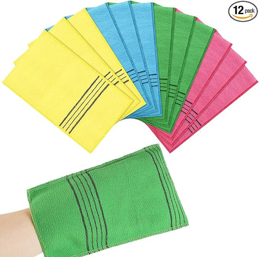12 pcs exfoliating washcloth, korean