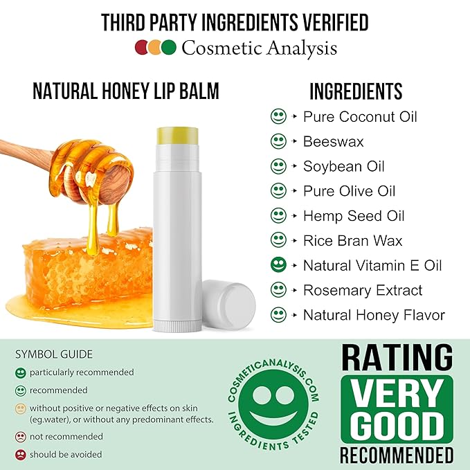 Natural Cherry Lip Balm Bulk, Unlabeled Labels