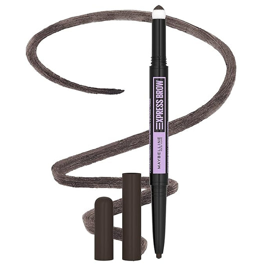 Maybelline Express Brow 2-In-1 Pencil and Powder Eyebrow Makeup, Black Brown, 1 Count