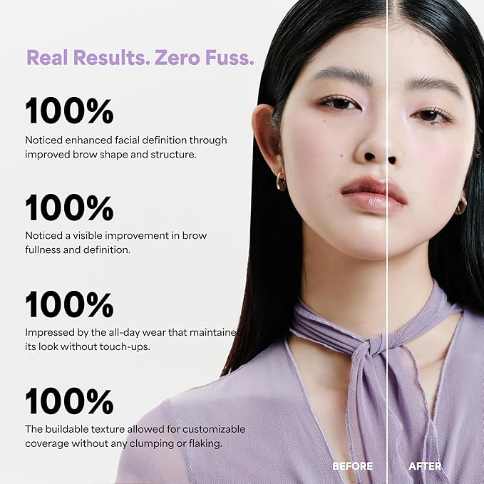 ENTROPY MAKEUP Tough Brow Finisher, 2-In-1 Brow Tint Mascara with Built-In Comb, Skinny Brush, Long-Lasting, Lightweight, Natural Hold and Soft Tint, Butter Cream