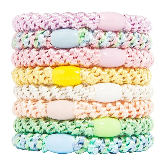 L. Erickson Grab & Go Pony - Taffy Pastels - Set of 8 Hairties