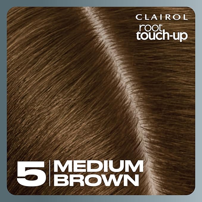 Clairol Root Touch-Up by Nice'n Easy Permanent Hair Dye, 5 Medium Brown Hair Color, Pack of 2