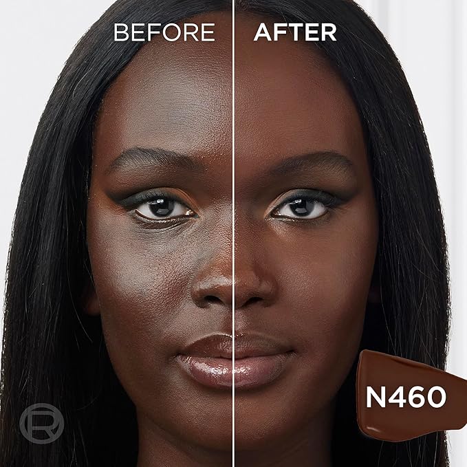 L'Oreal Paris Infallible Skin Ink 2-in-1 Foundation Concealer Hybrid Face Makeup, up to 48HR Transfer-Resistant with Buildable Light to Full Coverage, 460 Rich Neutral