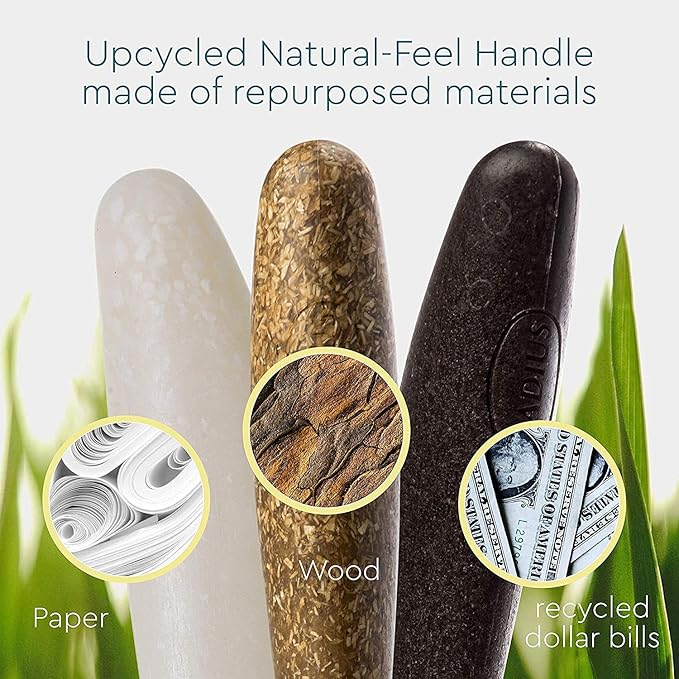 RADIUS Toothbrush Source Floss Brush BPA Free & ADA Accepted Improve Gum Health & Reduce Gum Issues - Medium - Money - Pack of 1