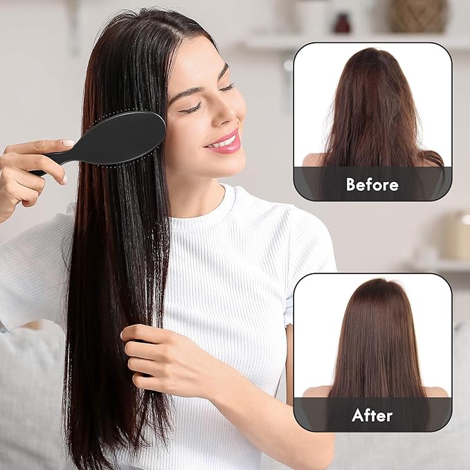 Air Cushion Detangling Hair Brush - 4 Pack Detangler Hairbrush with Ultra Soft Bristles for Effortless Tangle Removal - For Wet Dry Damaged Curly Hair for Women Men Boys Girls Kids - Purple